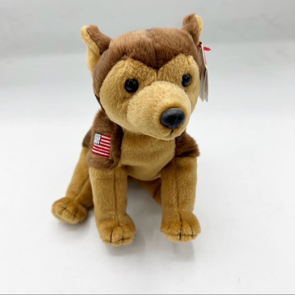 Ty Vintage 2001 Beanie Babies FDNY 9/11 Courage the German Shepherd Dog Plush